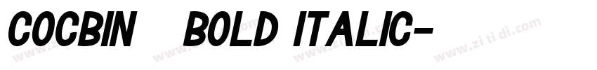Cocbin   Bold Italic字体转换